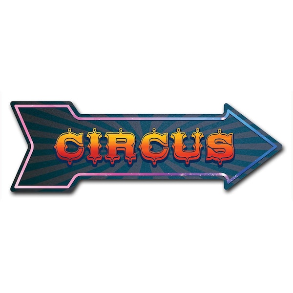 Circus Arrow Decal Funny Home Decor 24in Wide